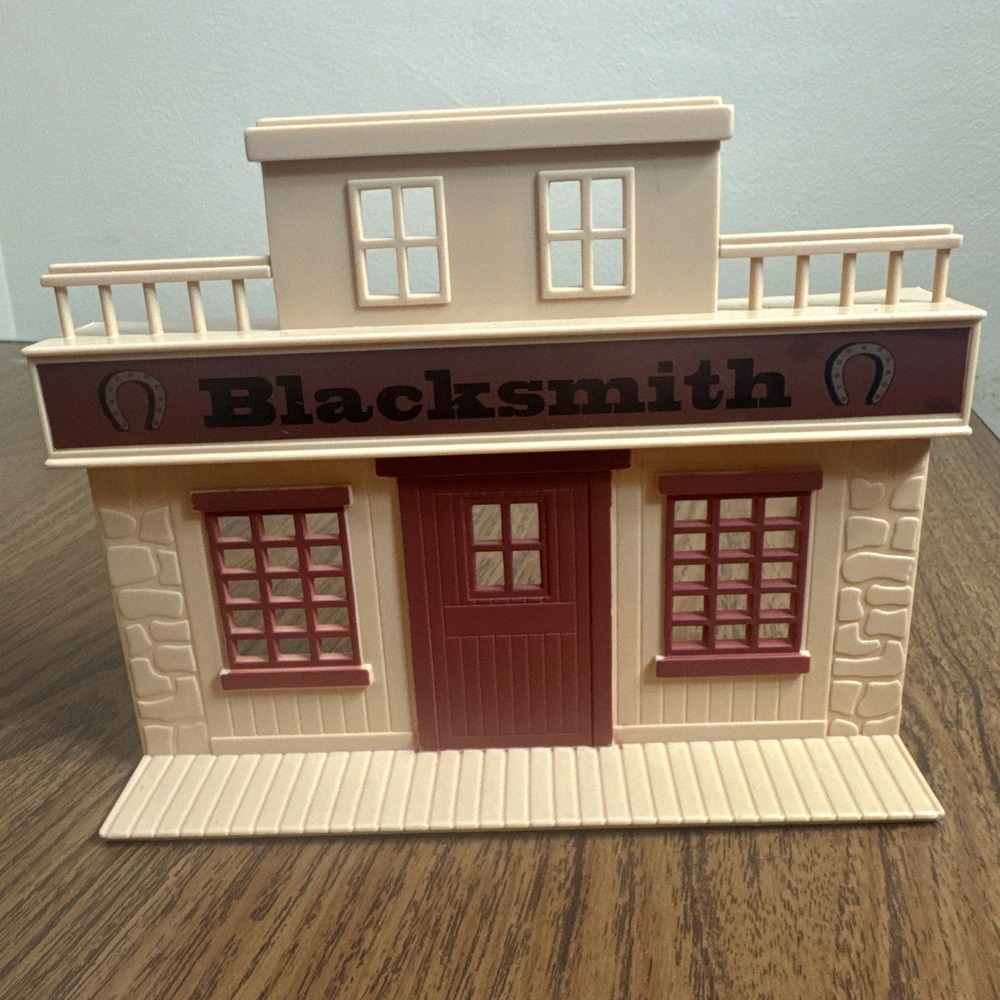 dollhouse miniature‎ western blacksmith storefront plastic brown